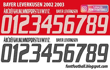 Font Vector Bayer Leverkusen 2002 2003 kit