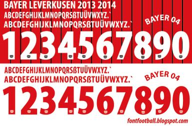 Font Vector Bayern Leverkusen 2013 2014 kit