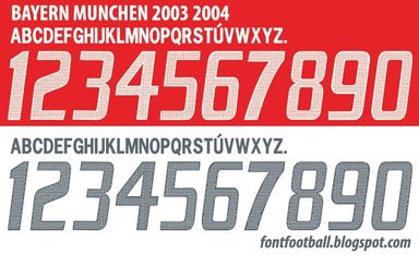 Font Vector Bayern Munchen 2003 2004 kit