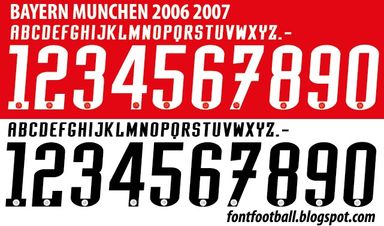 Font Vector Bayern Munchen 2006 2007 kit