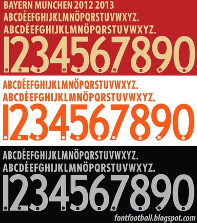 Font Vector Bayern Munchen 2012 2013 kit