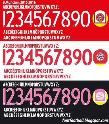 Font Vector Bayern Munchen 2015 2016 kit