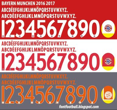 Font Vector Bayern Munchen 2016 2017 kit