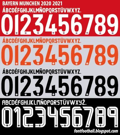 Font Vector Bayern Munchen 2020 2021 kit