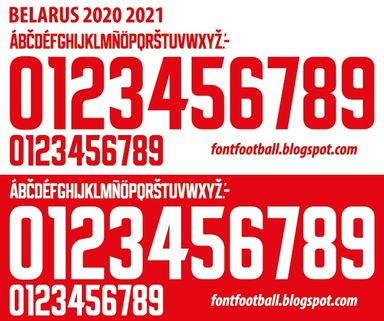 Font Vector Belarus 2020 2021 kit