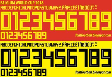 Font Vector Belgium World Cup 2018 kit