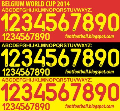 Font Vector Belgium World Cup 2014 Kit