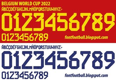 Font Vector Belgium World Cup 2022 kit