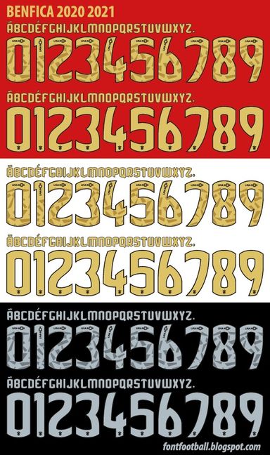 Font Vector Benfica 2020 2021 kit