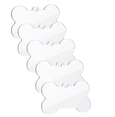 Clear Acrylic blank keyring - dog Bone 