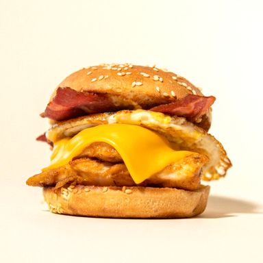 Chicken Bacon Cheese & Egg Breakfast Bun