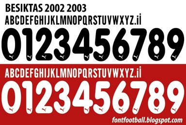 Font Vector Besiktas 2002 2003 kit