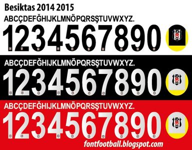 Font Vector Besiktas 2014 2015 Shirt