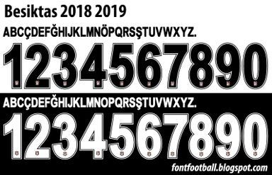 Font Vector Besiktas 2018 2019 kit