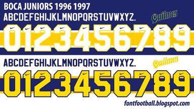 Font Vector Boca Juniors 1996 1997 kit