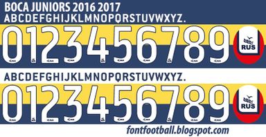 Font Vector Boca Juniors 2016 2017 kit