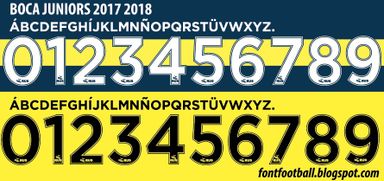 Font Vector Boca Juniors 2017 2018 kit