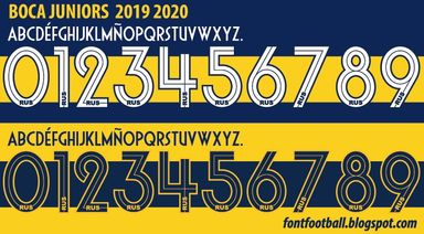 Font Vector Boca Juniors 2019 2020 kit