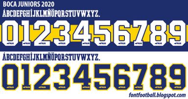 Font Vector Boca Juniors 2020 kit