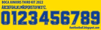 Font Vector Boca Juniors Third 2022 kit