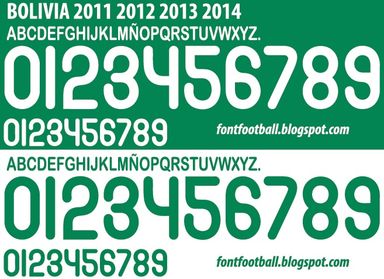 Font Vector Bolivia National Team 2011 2012 2013 2014 kit