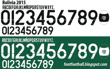 Font Vector Bolivia National Team 2015 kit