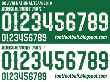 Font Vector Bolivia National Team 2019 kit