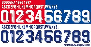 Font Vector Bologna FC 1996 1997 kit