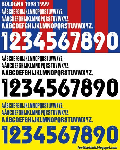 Font Vector Bologna FC 1998 1999 kit