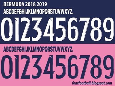 Font Vector Bermuda 2018 2019 kit