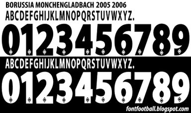 Font Vector Borussia Monchengladbach 2005 2006 kit