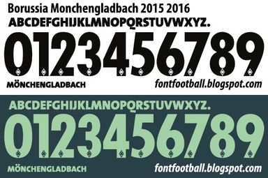 Font Vector Borussia Monchengladbach 2015 2016 kit