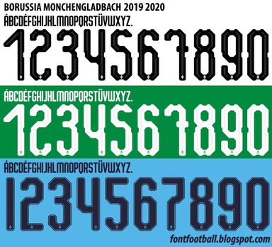 Font Vector Borussia Monchengladbach 2019 2020 kit