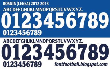 Font Vector Bosnia National Team 2011 2012 2013 kit