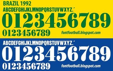 Font Vector Brazil Brasil 1992 kit