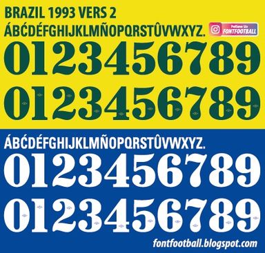 Font Vector Brazil Brasil 1993 Version 2 kit