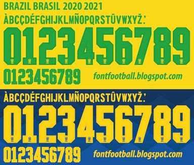 Font Vector Brazil Brasil 2020 2021 kit