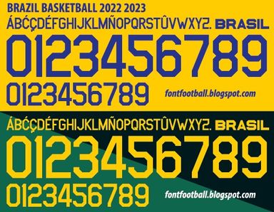 Font Vector Brazil Brasil Basketball Basquete 2022 2023 kit