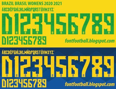 Font Vector Brazil Brasil Womens 2020 2021 kit