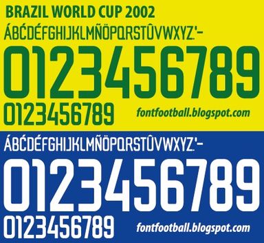 Font Vector Brazil Brasil World Cup 2002 kit