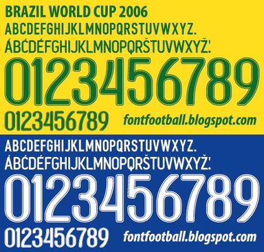 Font Vector Brazil Brasil World Cup 2006 kit