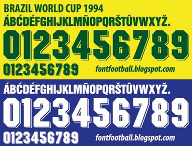Font Vector Brazil World Cup 1994 kit