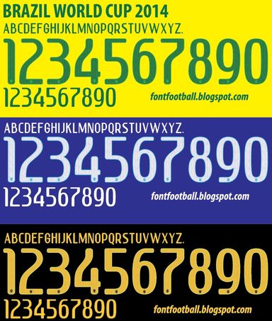 Font Vector Brazil World Cup 2014 kit