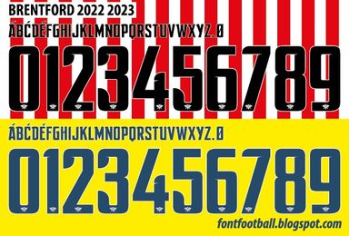 Font Vector Brentford 2022 2023 kit