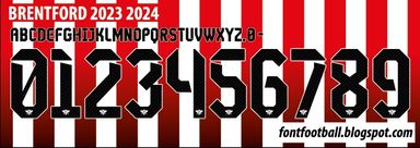 Font Vector Brentford 2023 2024 kit