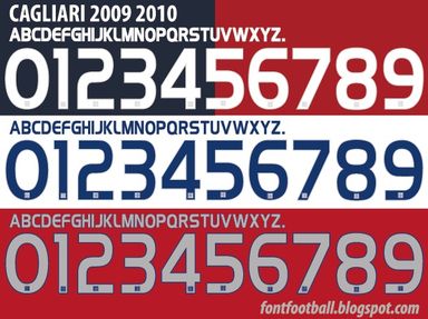 Font Vector Cagliari 2009 2010 kit