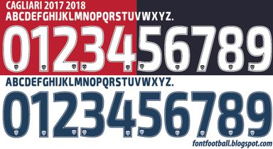 Font Vector Cagliari 2017 2018 kit