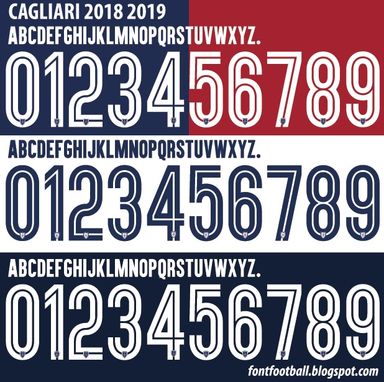 Font Vector Cagliari 2018 2019 kit