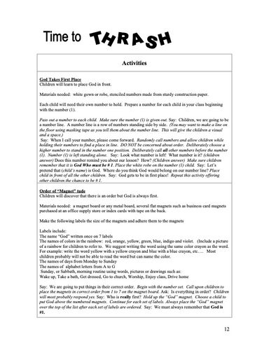 10 Commandments Curriculum (Preschool – 12 Weeks)