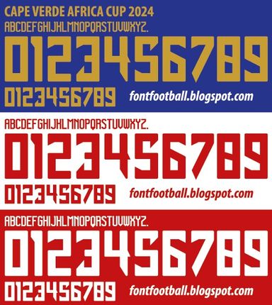 Font Vector Cape Verde Africa Cup 2024 kit
